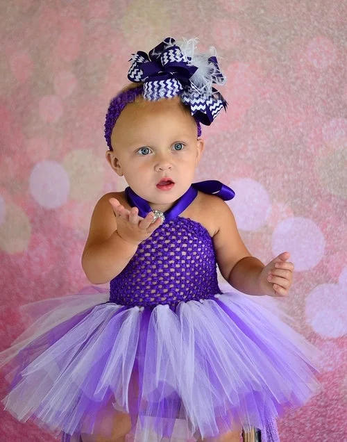 Яркое детское платье-пачка кроше 1 слой тюль Алмазное платье на бретельках