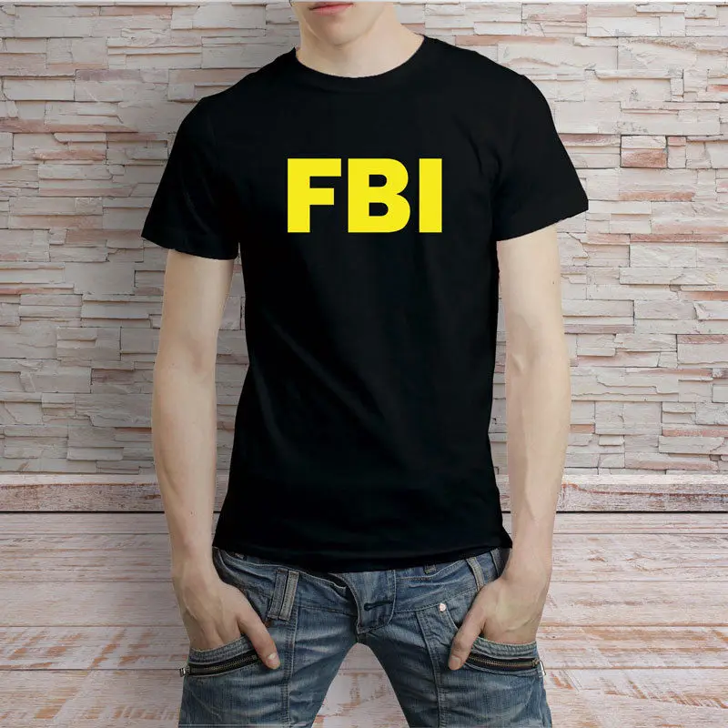 FBI Federal Agent Bureau Investigation/футболка с передней частью|Мужские футболки| |