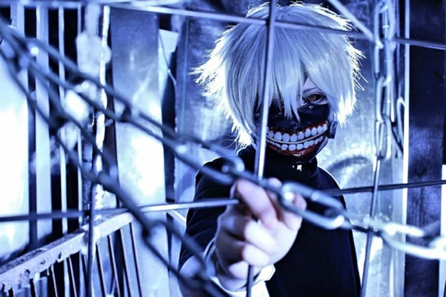 Kaneki Кен косплей Токийский вурдалак мальчик японского аниме короткие волосы мужской костюм аксессуары костюм играть волосы Серебряный Хэллоуин