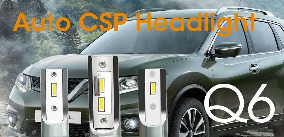 Безвентиляторный h7 led 12V автомобильная лампа h7 диодные лампы CSP противотуманный светильник H11 led h8 лампы для автомобилей 6000K 9005 9006 hb4 hb3 DC 12V 24V