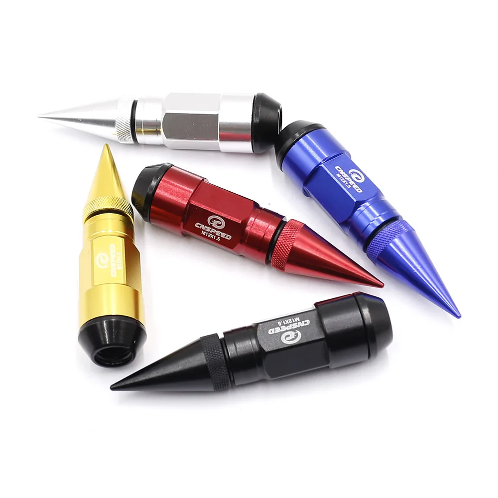 CNSPEED 20 шт гайки для колес алюминиевый и Железный Расширенный тюнер M12x1.5 93 мм с