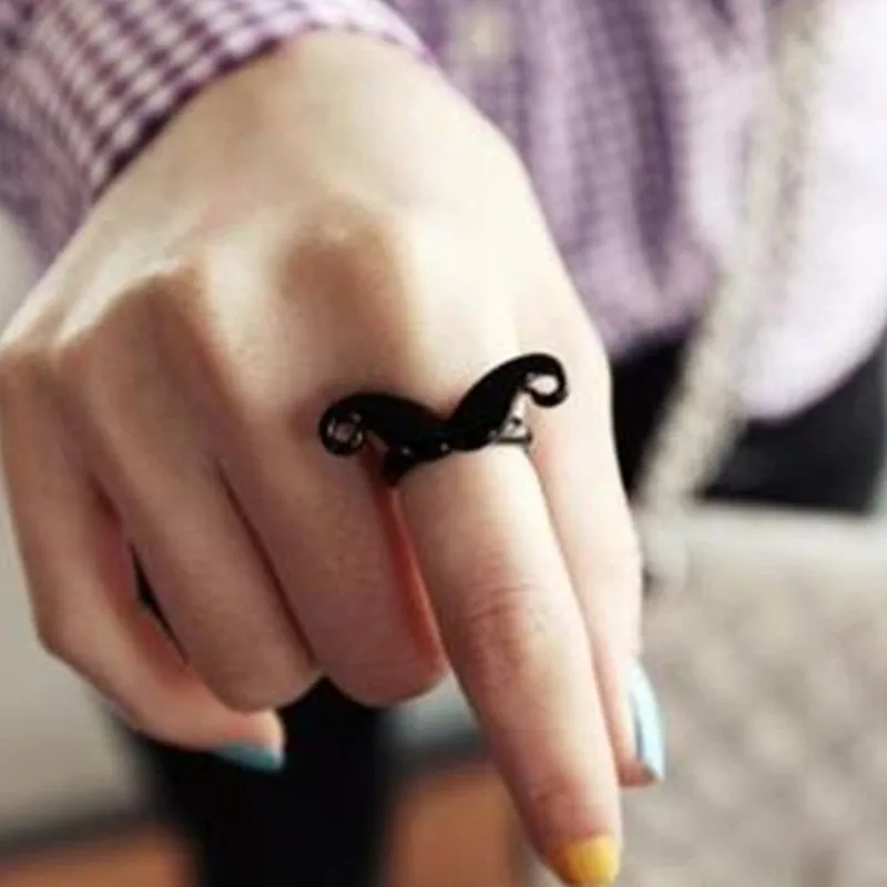 Лидер продаж женские модные ретро кольца в виде усов милое кольцо на палец с - Фото №1