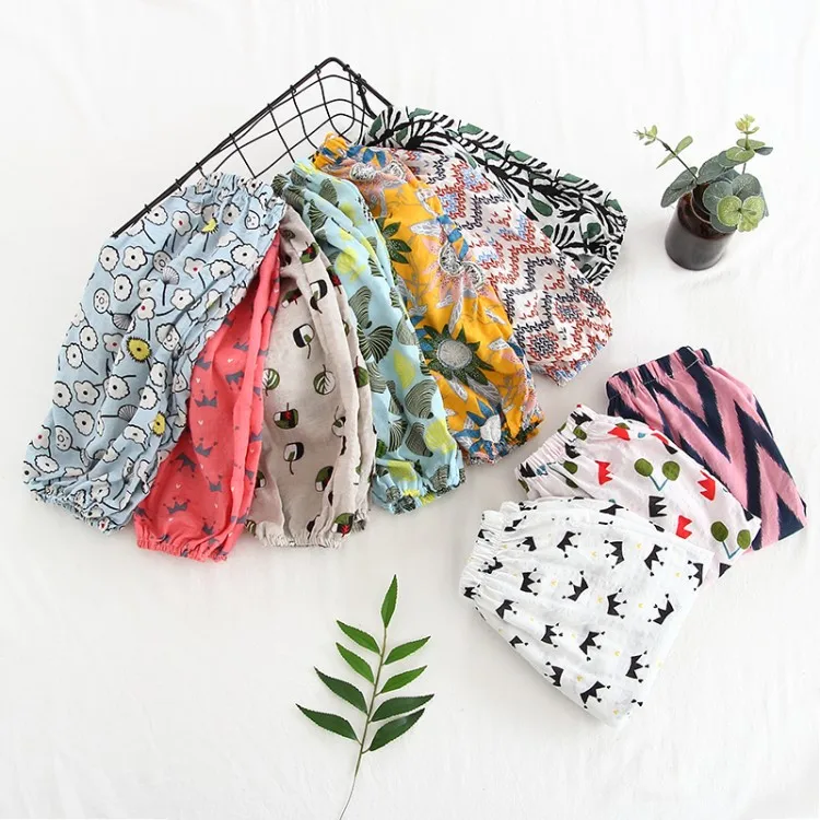 Летние детские штаны для мальчиков 2019 шаровары с принтом девочек мягкие удобные