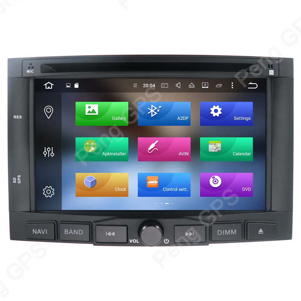 Автомагнитола 2 Din с восьмиядерным процессором DVD плеером и GPS навигацией для Peugeot