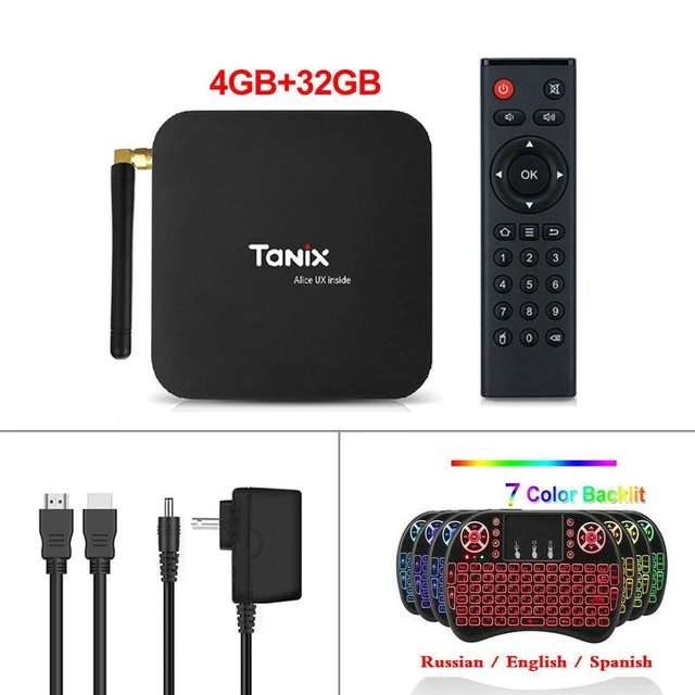 4G32G add backlit i8 Смарт ТВ приставка Android 9,0 Tanix TX6 Allwinner H6 Четырехъядерный 4 ГБ ОЗУ 64 Гб ПЗУ 32 Гб 4K 2,4G/5 ГГц двойной WiFi Google плеер Youtube - Цвет: 4G32G add backlit i8