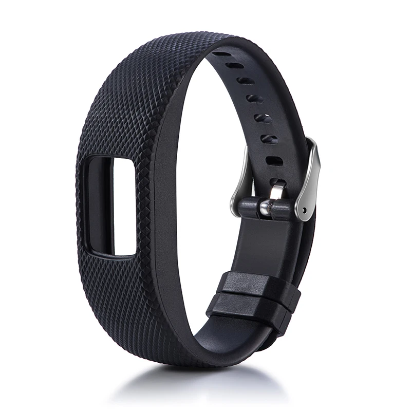 Черный Essidi резиновый ремешок Застежка для Garmin Vivofit 4 быстросъемный ремешок Пряжка для Garmin Vivofit 4 - Цвет: Черный