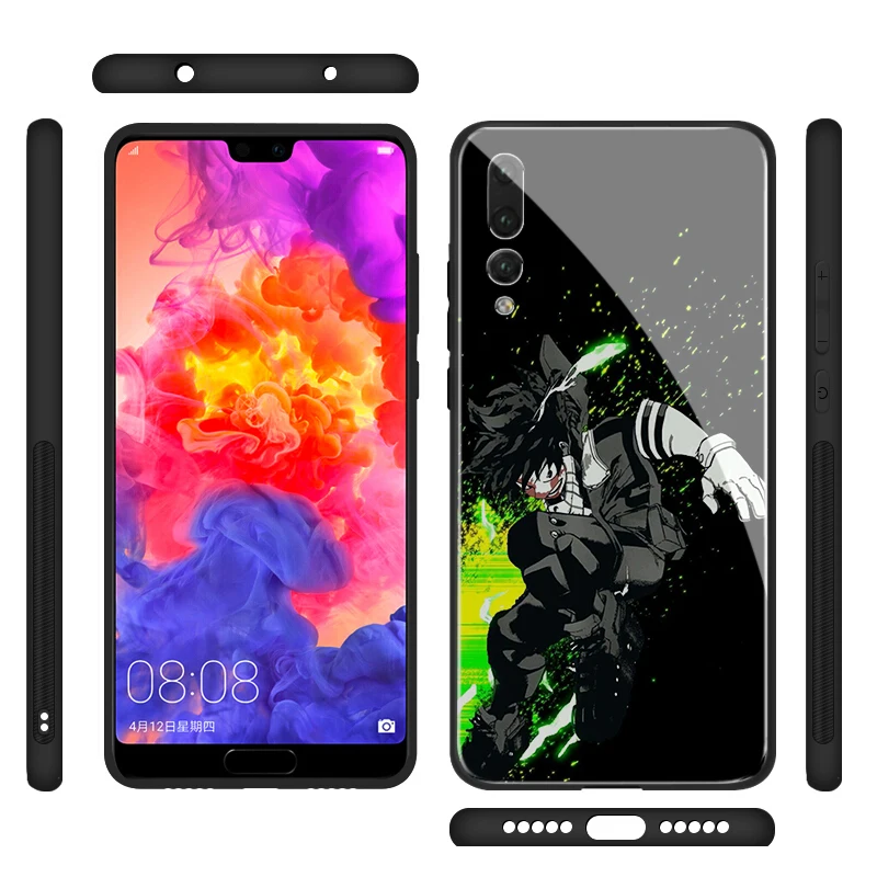 Стеклянный чехол Lavaza из ТПУ с аниме My Boku No Hero для Huawei Mate 20 P10 P20 P30 Y6 Y9 P smart lite Pro 2018