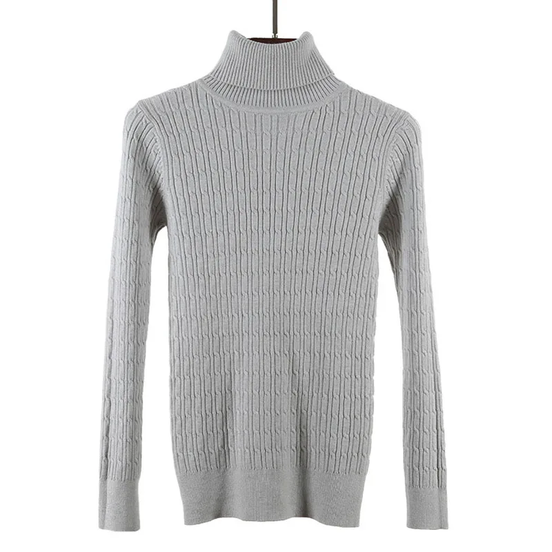 Осень-зима Новый Для женщин свитер трикотаж твист High-Neck Sweater модные тонкий