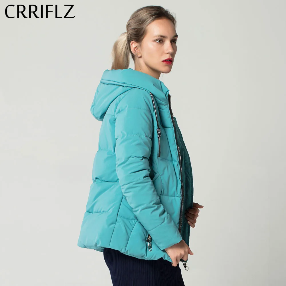 CRRIFLZ 2018 новая зимняя коллекция модная куртка на молнии Женская пуховая Парка