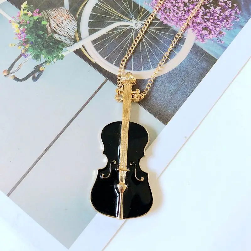 Бесплатная доставка новинка простое ожерелье с черной эмалью и подвеской |