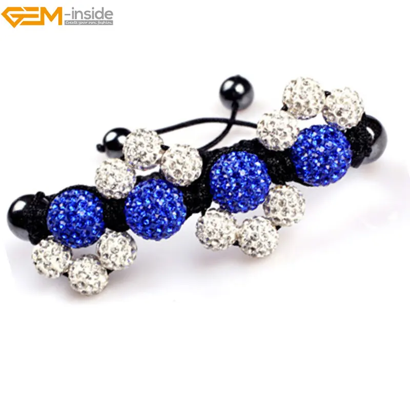 

Clay Rhinestones 10mm Shaballa CZ Crystal Pave For Women Fashion Jewelry DIY bracelets for women Selectable Color trinket