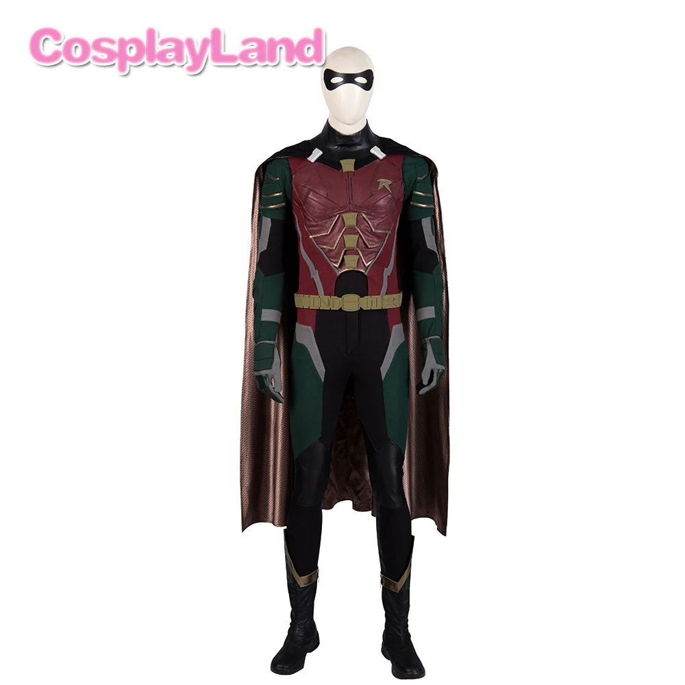 Титаны Дик Грейсон Робин, косплей костюм на Хэллоуин DC Nightwing наряд супергероя маскарадные костюмы для взрослых мужчин с маской