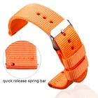 Ремешок HENGRC для наручных часов, нейлоновый холщовый браслет в стиле НАТО, сменный браслет для мужчин и женщин, аксессуары для часов, 9 цветов, 18 20 22 24 мм