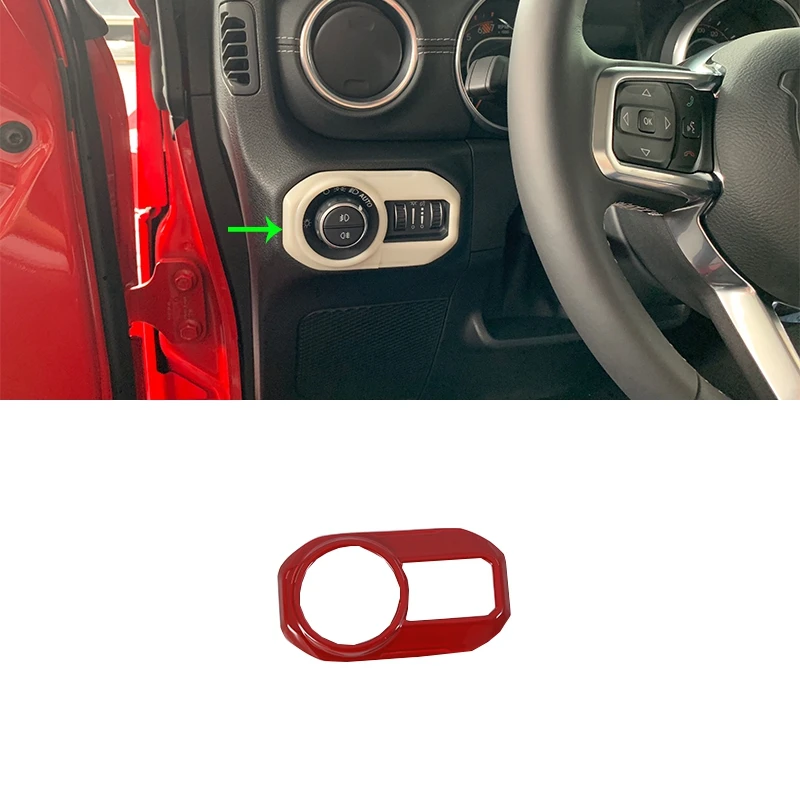 

OUBOLUN автомобильные аксессуары, крышка переключателя фары, аксессуары для стайлинга автомобиля для JEEP WRANGLER 2018