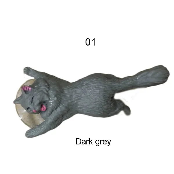 Dark grey Универсальный держатель для мобильного телефона с милой кошкой, подставка для смартфона из смолы, присоска для кошки, дизайн стола, присоска - Цвет: Dark grey