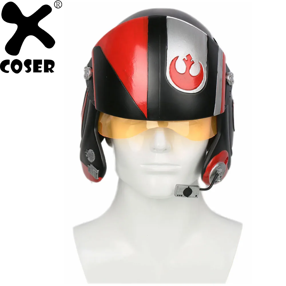 XCOSER шлем пилота Poe Dameron X wings маска на всю голову гоночный реквизит для косплея из