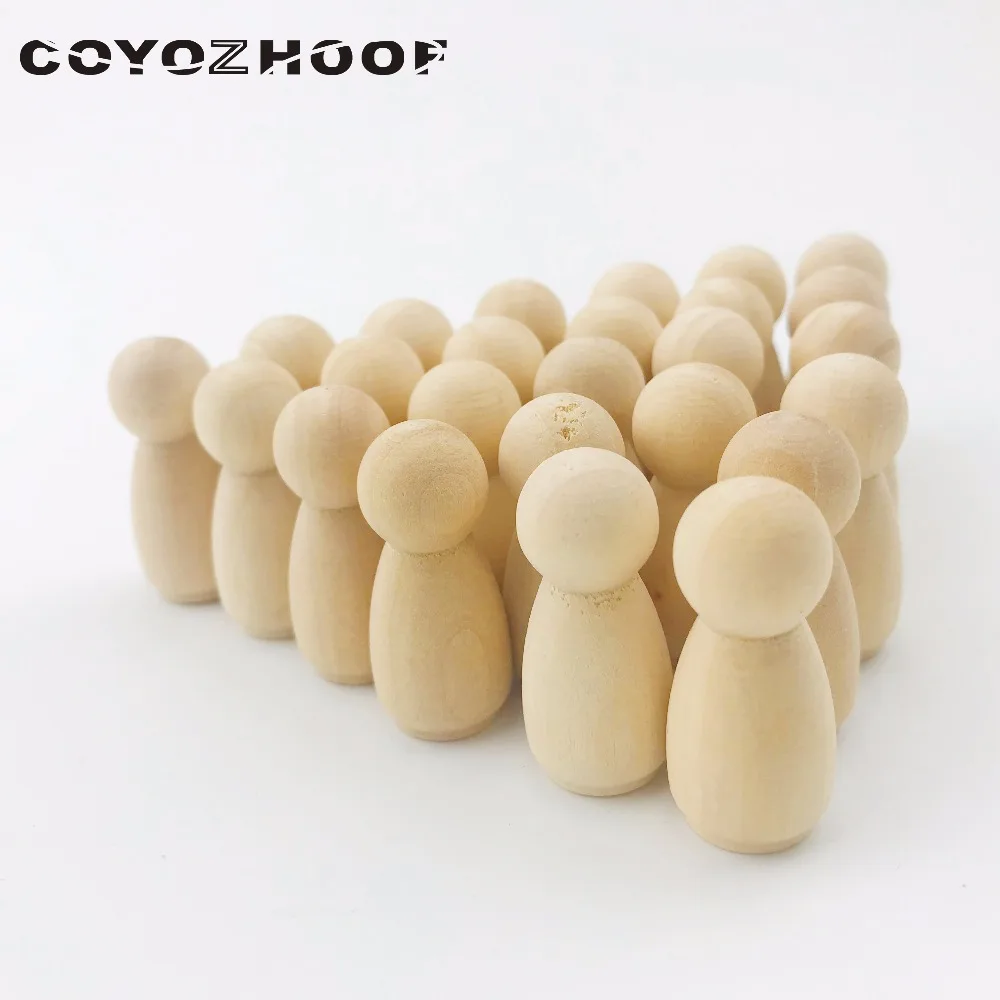 1,3" деревянные колышки для кукол 100 шт незавершенные DIY Навесы-готовы к краске или пятен-валдорфские игрушки Детские принты вечерние свадебные