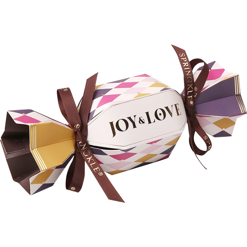 

20pcs/lots Europe High-grade Candy Shape Packaging Carton with Ribbon Vase Fishtail Candy Box Wedding Birthday Party Gifts Box
