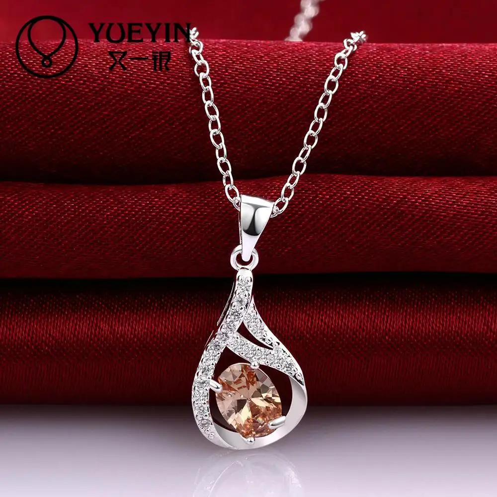 Модные ожерелье из природных кристаллов женские серебряные украшения дизайн