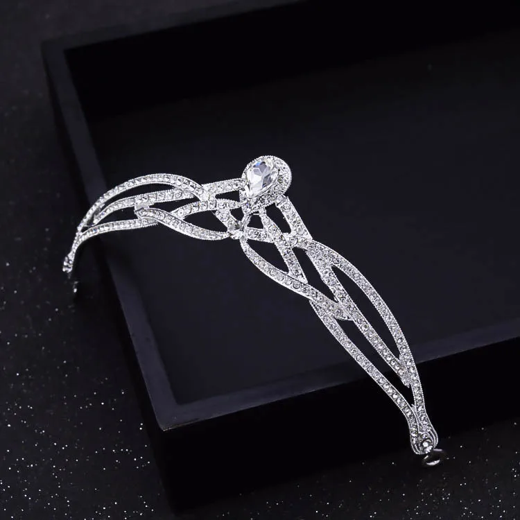 Свадебная тиара невесты обруч корона ювелирные изделия циркон сладкая принцесса