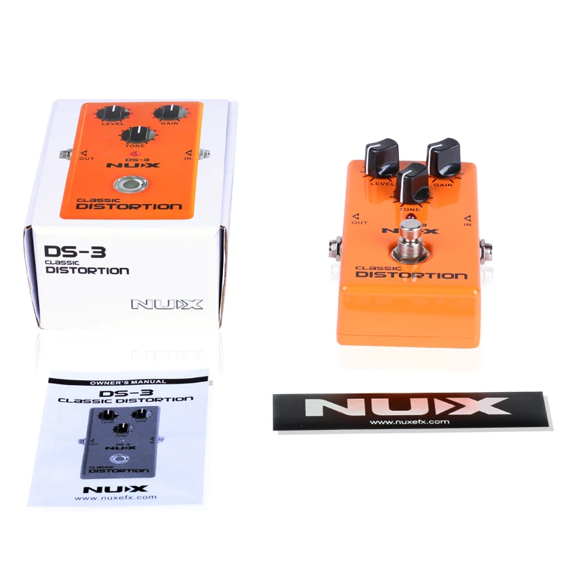 NUX DS-3 британская дисторсия Гитара педаль эффектов crunch Distortion коричневый звук с высоким коэффициентом усиления трубка dist stompbox