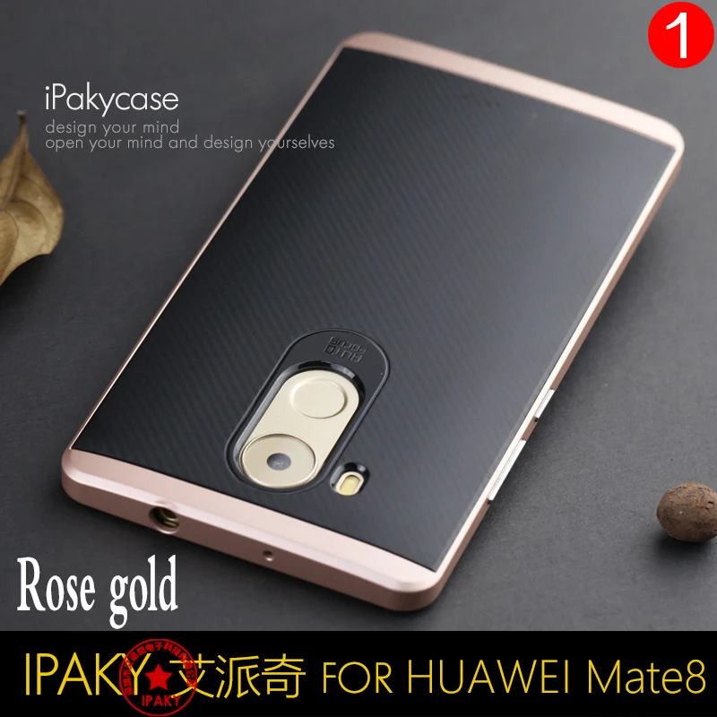 Huawei Mate 8 телефона чехол сумка силикон Роскошные узкий В виде ракушки PC + TPU iPaky для