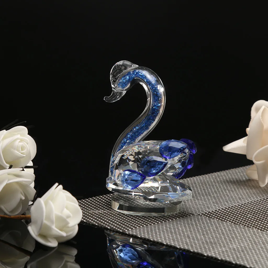Хрустальный Лебедь Свадебный декор пресс-папье фигурка подарок ремесла домашний