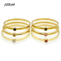 jsbao high quality stainless steel flashy diamante bracelet bangle for women fashion charm bijoux fine jewelry