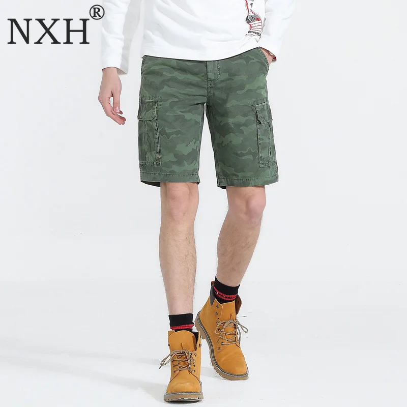 NXH 2019 новый камуфляж нескольких карман шорты Для мужчин военные хлопковые