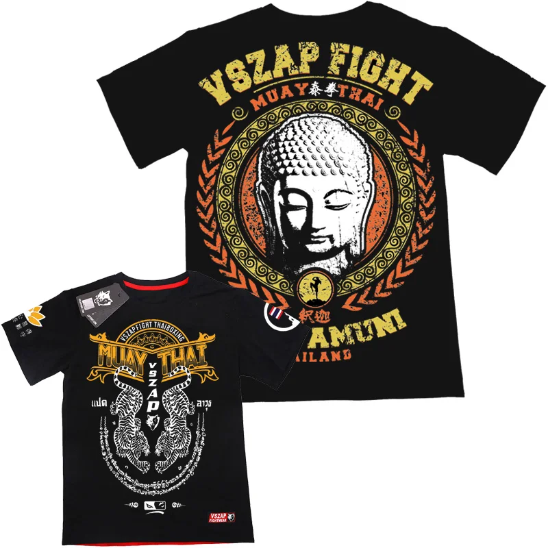 VSZAP Sakyamuni боксерские футболки для мужчин MMA Kick Boxing camisetas muay thai трикотажные бокса