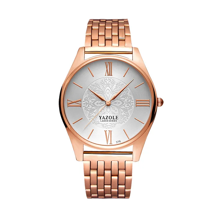 Фото YAZOLE часы из розового золота Женские брендовые Роскошные 2019 наручные для женщин
