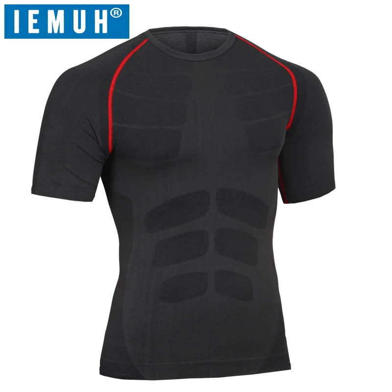 IEMUH Популярный бренд лето Для мужчин футболки Slim Fit короткий рукав Футболка s