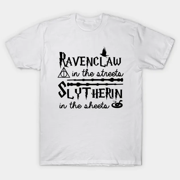 Ravenclaw на улице Слизерин в футболка с оттисками Гарри Тройник|Мужские футболки| |