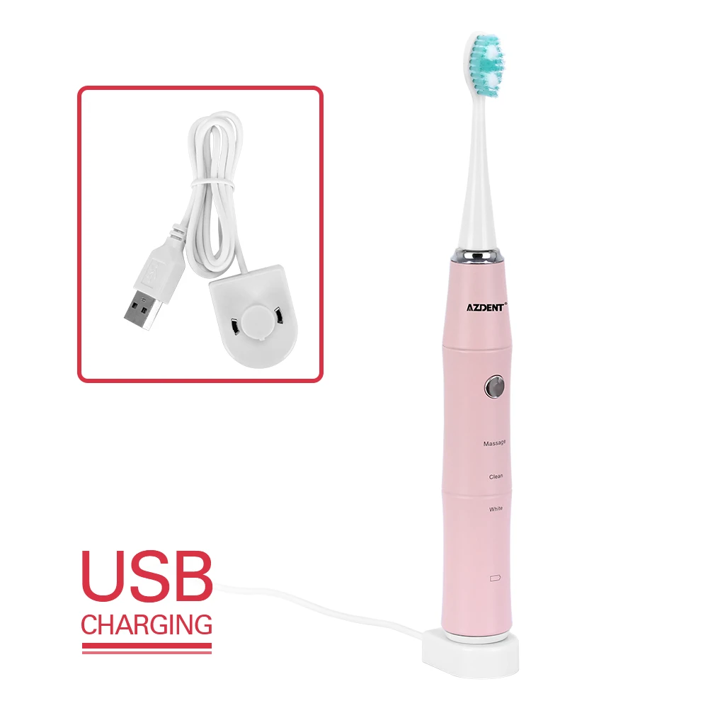 Горячая 3 режима звуковая электрическая зубная щетка USB зарядное устройство 3 в 1 набор зубная щетка для мытья лица массаж+ сменные головки отбеливание зубов