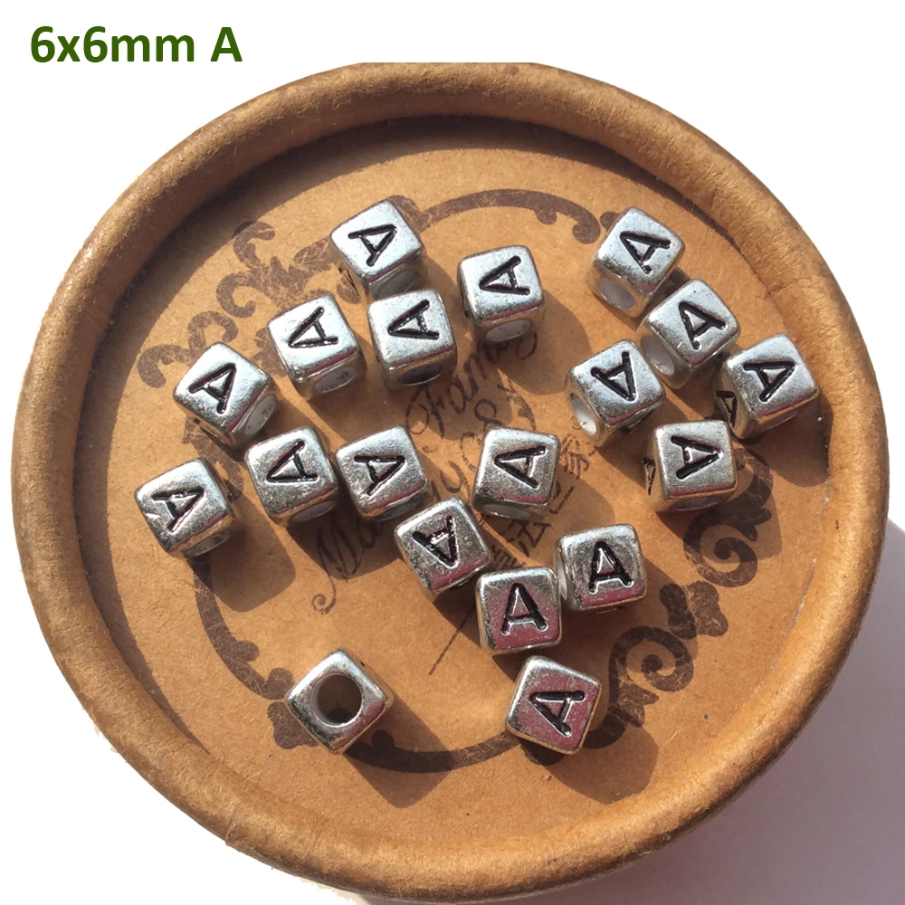 2600 шт 6 мм акриловый Серебряный letra r plateada Cube один Алфавит A B C D E F G I J K L M N O P Q R S T TO Z