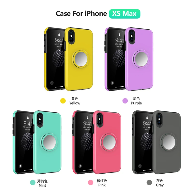 Зеркальный чехол для iPhone 7 чехлы из мягкого ТПУ + PC задняя крышка X XS MAX 8 Plus 6 S