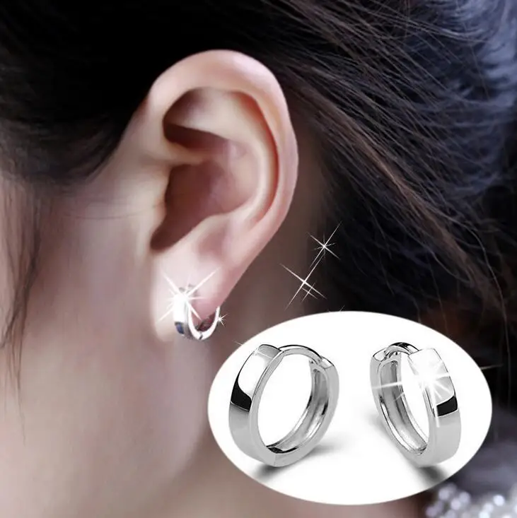 Женские серьги кольца из серебра 925 пробы|fashion hoop earrings|hoop earringswomen earrings |