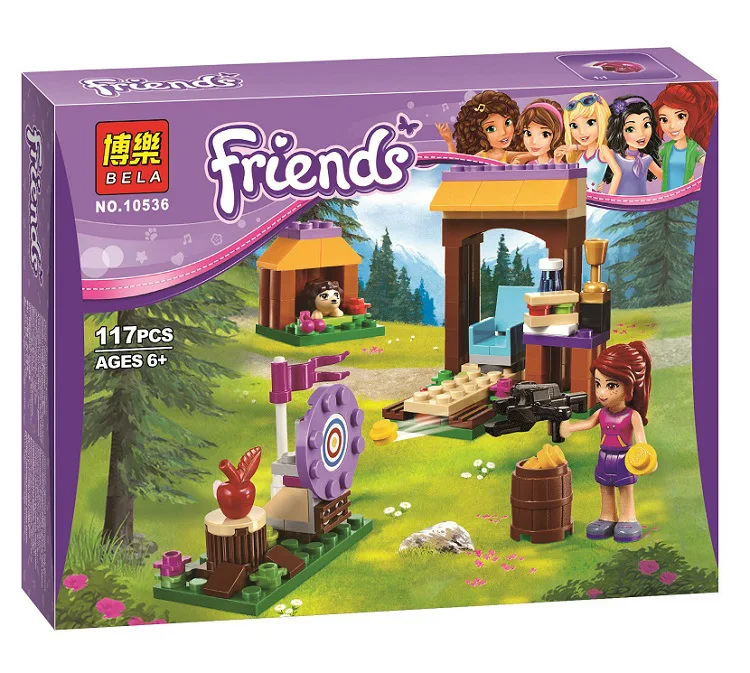 117 Unids Amigos Campamento de Aventura Tiro Con Arco Modelo Kit Ladrillos Bloques совместимый с Juguetes 41120 | Игрушки и