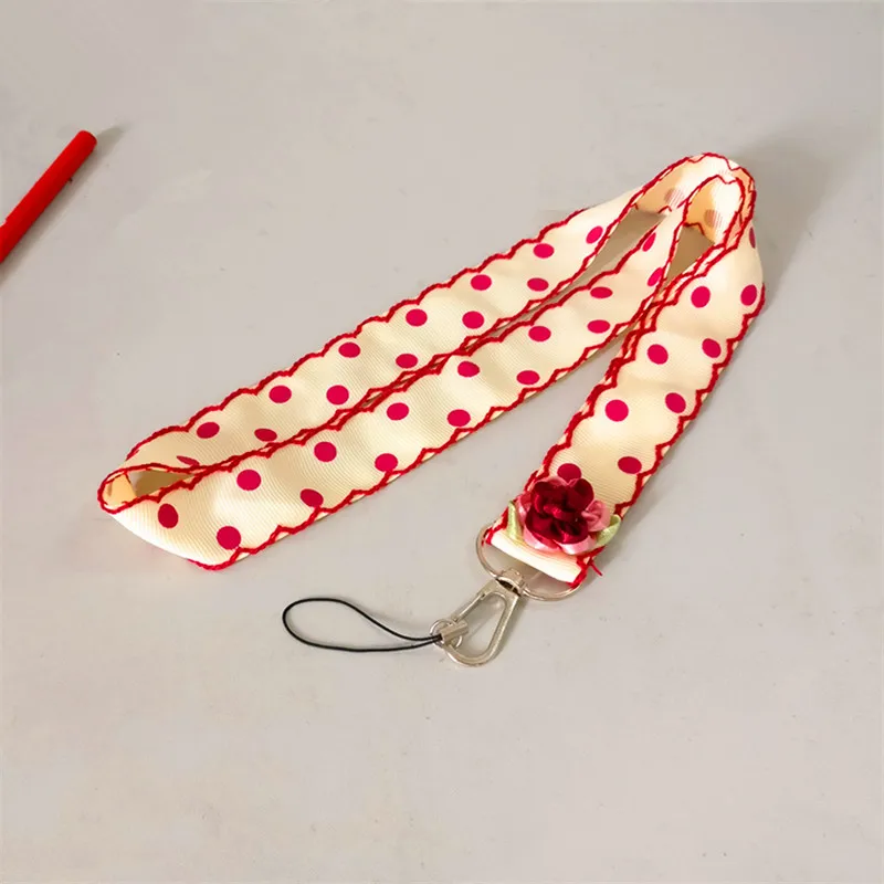 DIY милый розовый шейный шнурок для ключей ремешки с петлей ключ Cuello мобильный телефон чехол ID Брелоки для ключей в виде карт Kawaii длинные ремни Landyard