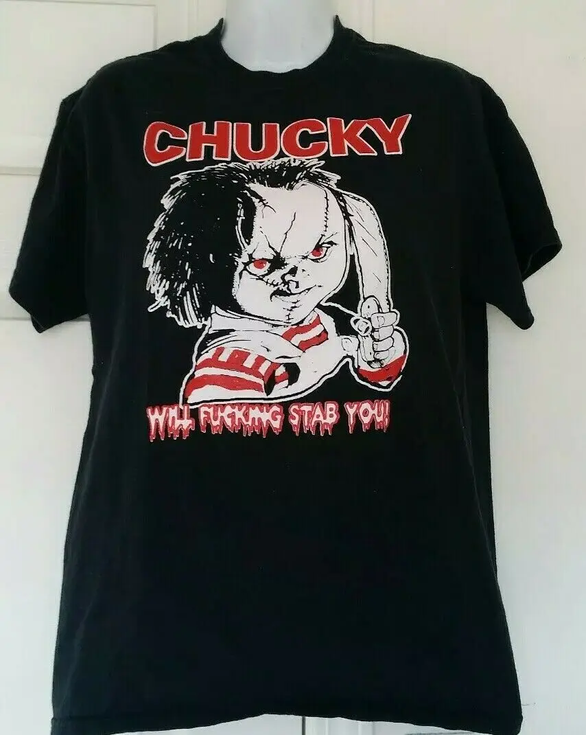 Коллекционная детская игра Чаки фильм ужасов черная футболка Размер S 3xl Новинка