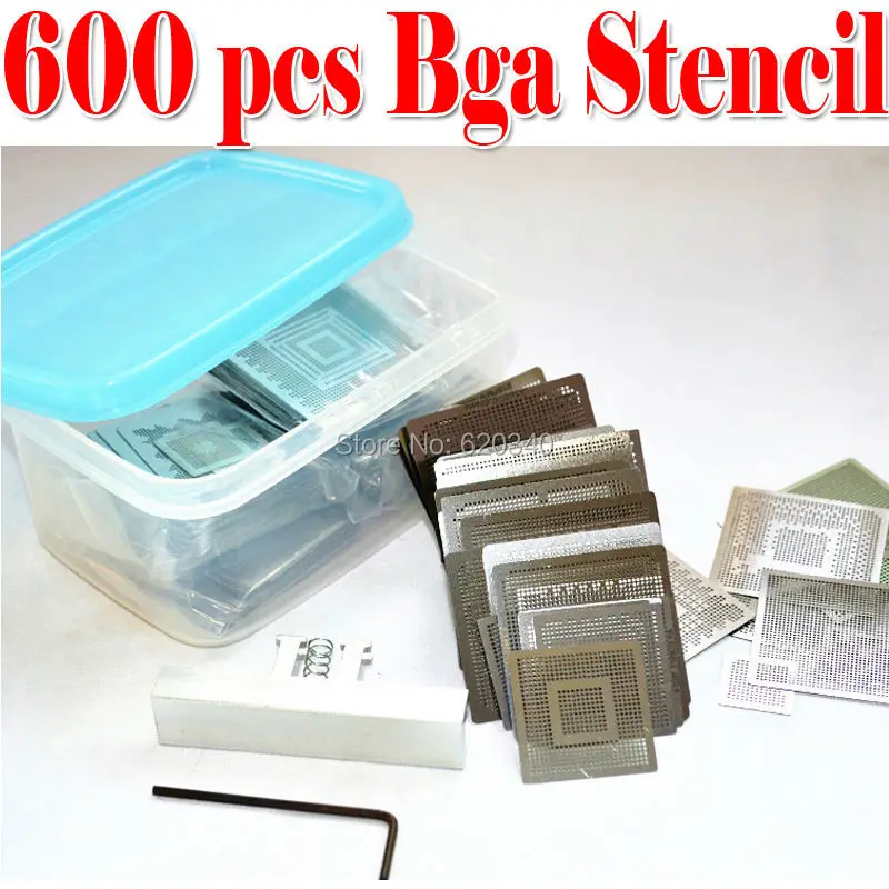 600 шт./компл. трафарет Bga + jig BGA прямой нагрев коробка для реболлинга комплект