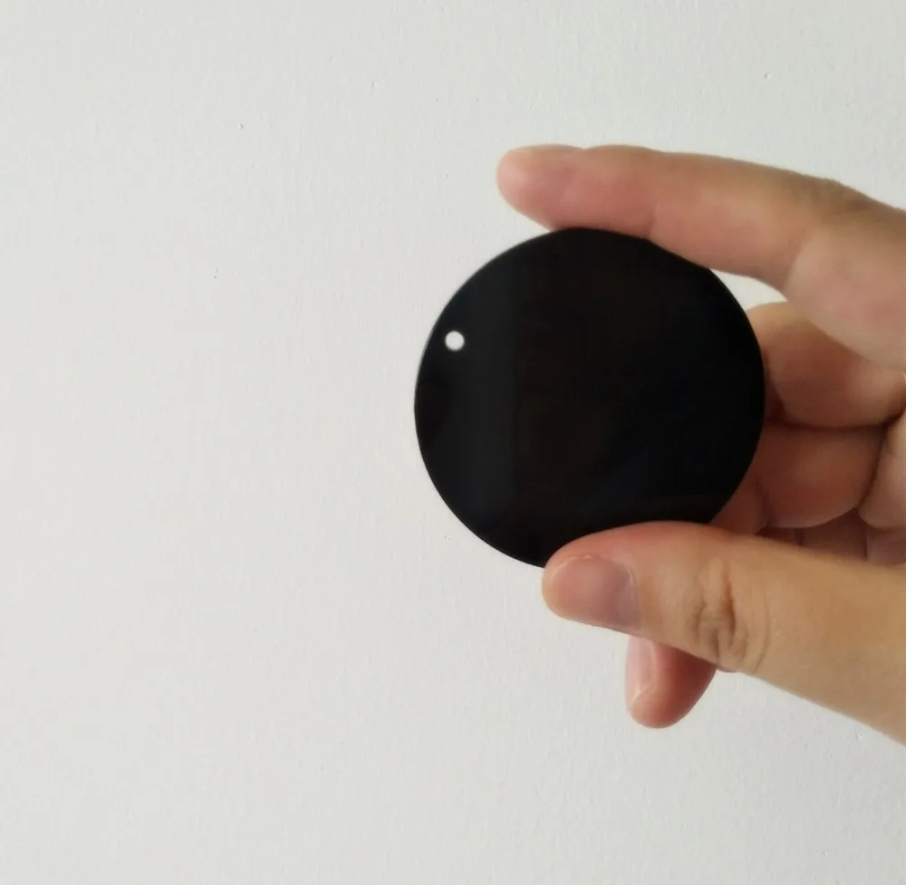 20 шт черный акриловый брелок заготовки круг диск с отверстием акриловые серьги