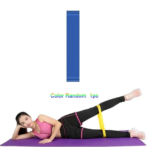 1pc Random Color Эластичные резинки для фитнеса, йоги, пилатеса, домашнего спортзала, тренажеры, тренировки, тянущаяся резинка - Цвет: 1pc Random Color