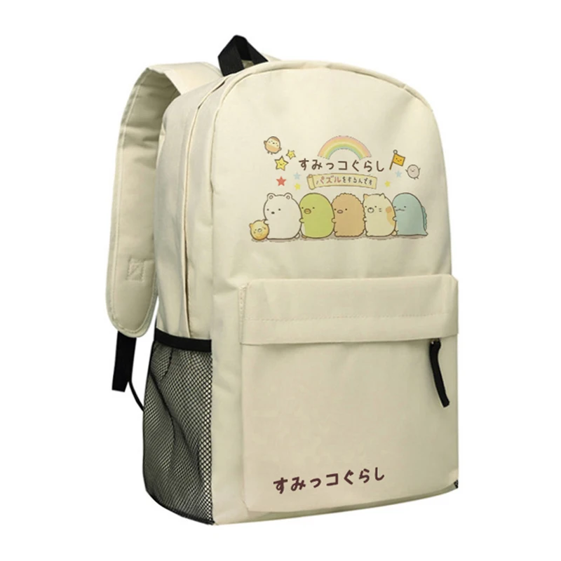 MeanCat Sumikko Gurashi ACG милые герои мультфильмов нейлон хаки школьный рюкзак для