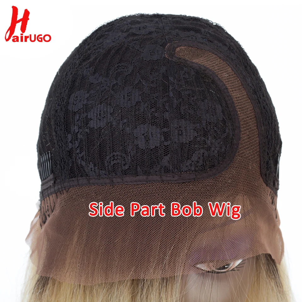 Парик HairUGo T1B 613 с эффектом омбре светлый боковой частью парик из человеческих
