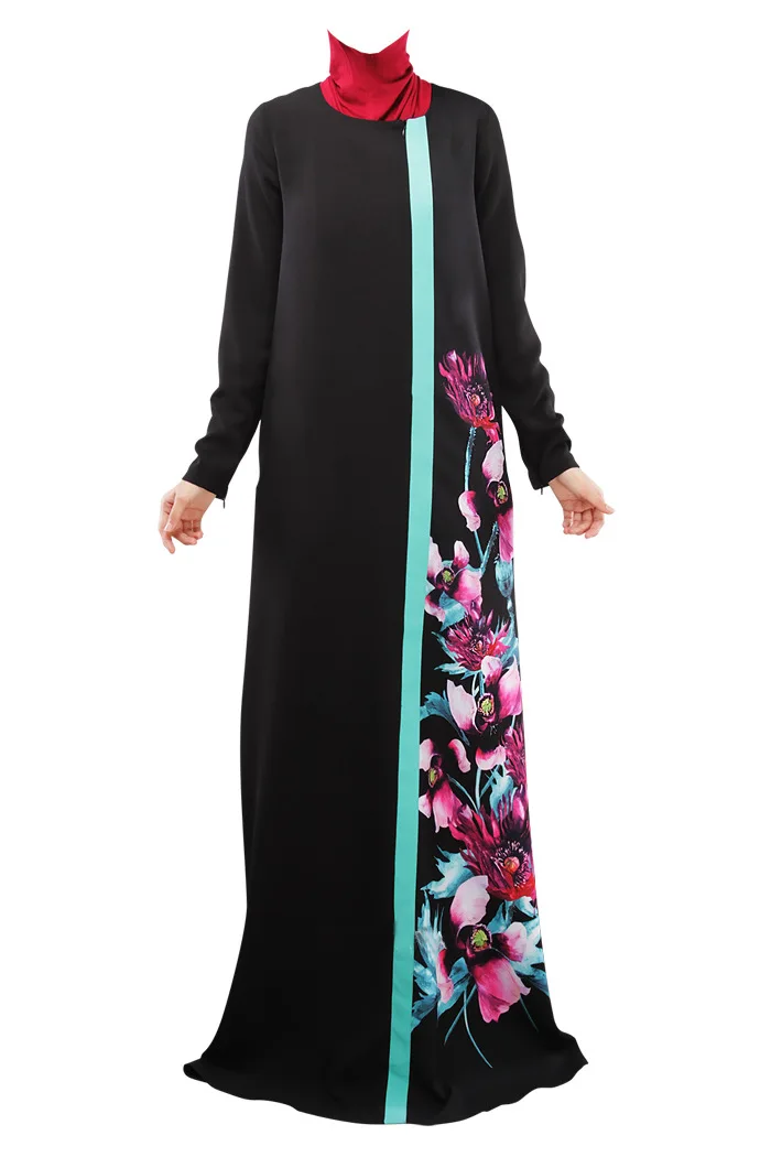 Muslim Arabic Islamic Dubai Abaya Kaftan Moroccan Pakistani Middle Eastern Dress splicing applique Robe Arabe | Тематическая одежда