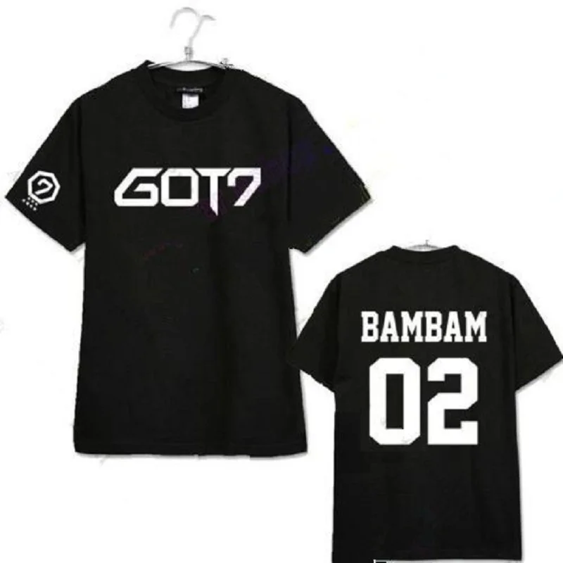 Футболка Mainlead KPOP GOT7 футболка новый хлопковый топ с надписью Fly Concert Bambam Mark Youngjae