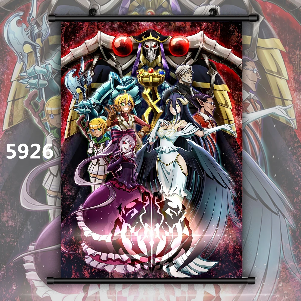 5926 Overlord Albedo Ainz Ooal Платье Аниме Манга настенный плакат свиток - Цвет: 5926