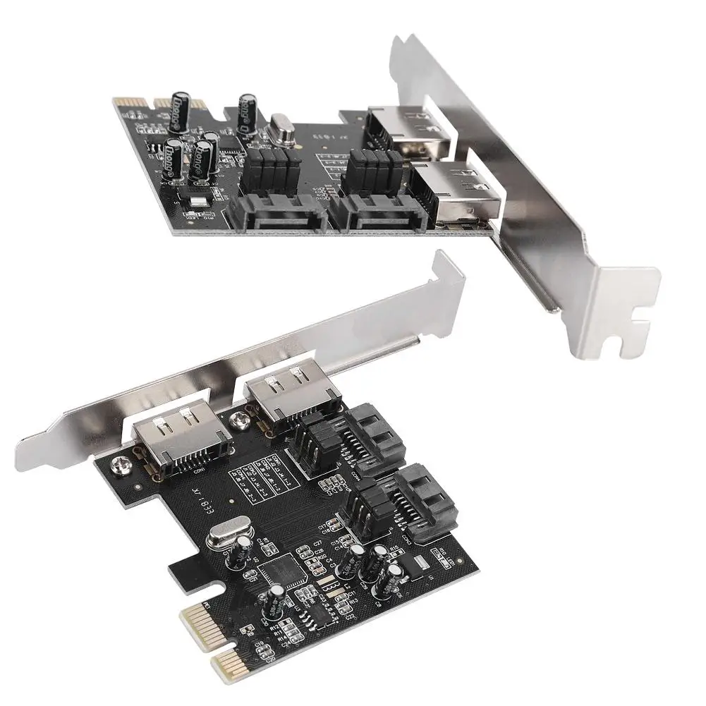 PCI 4-порт Sata/ESATA 3,0 Riser Card ASM1061 SATA 3,0 PCI для Esata/Sata