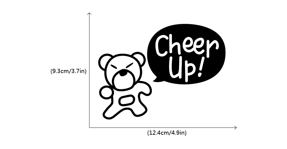 Наклейка на стену с медведем Bear 1 милые Мультяшные животные виниловые наклейки